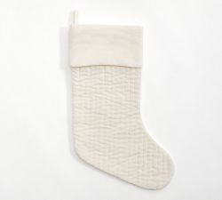 Channel Quilted Velvet Stockings | Pottery Barn (US)