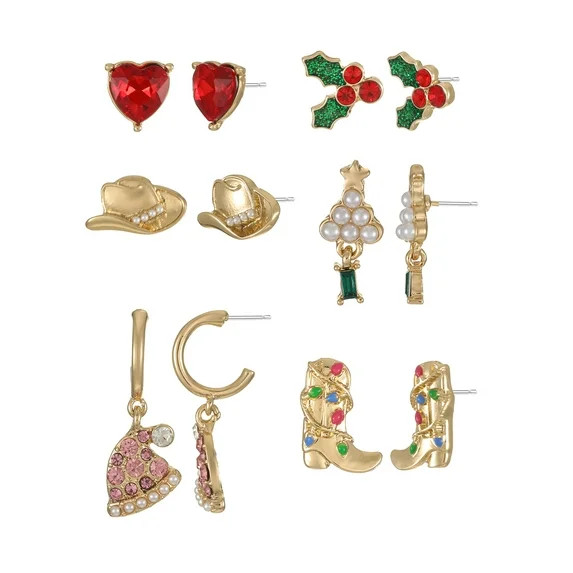 Packed Party Cowboy Christmas Earring Set | Walmart (US)