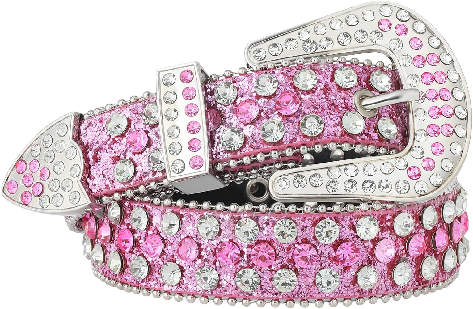 AWAYTR Rhinestone Belt for Women Men - Western Cowgirl Sequin Diamond Bling Studded Belts for Jea... | Amazon (US)