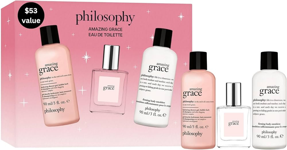 philosophy Amazing Grace Eau de Toilette for Women 3-Piece Gift Set ($53 Value) \u2013 0.5 oz Eau... | Amazon (US)