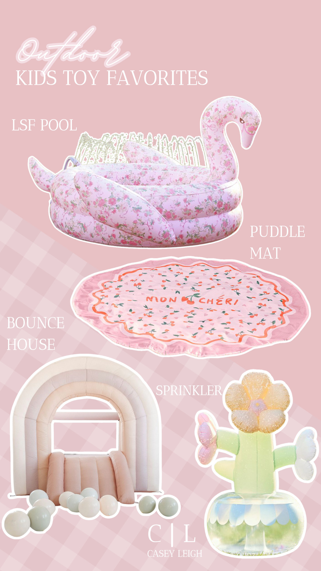 ☀️ Backyard fun just got a MAJOR glow-up 💕 These are our go-to outdoor toys that keep the kids entertained for HOURS while looking cute too (IYKYK).
From a floral bounce house to a pastel sprinkler, it’s all linked on my LTK! 

 #LTKSeasonal #LTKKids #LTKFamily