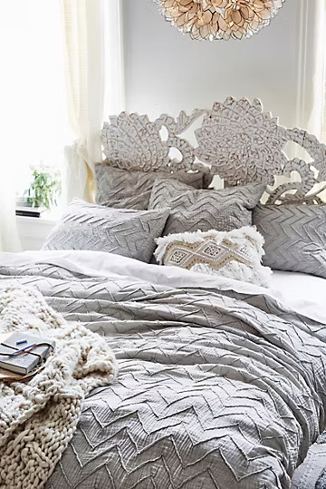 Textured Chevron Duvet Cover | Anthropologie (US)