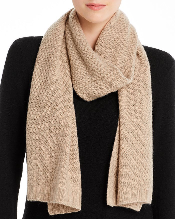 Waffle-Knit Cashmere Scarf - 100% Exclusive | Bloomingdale's (US)