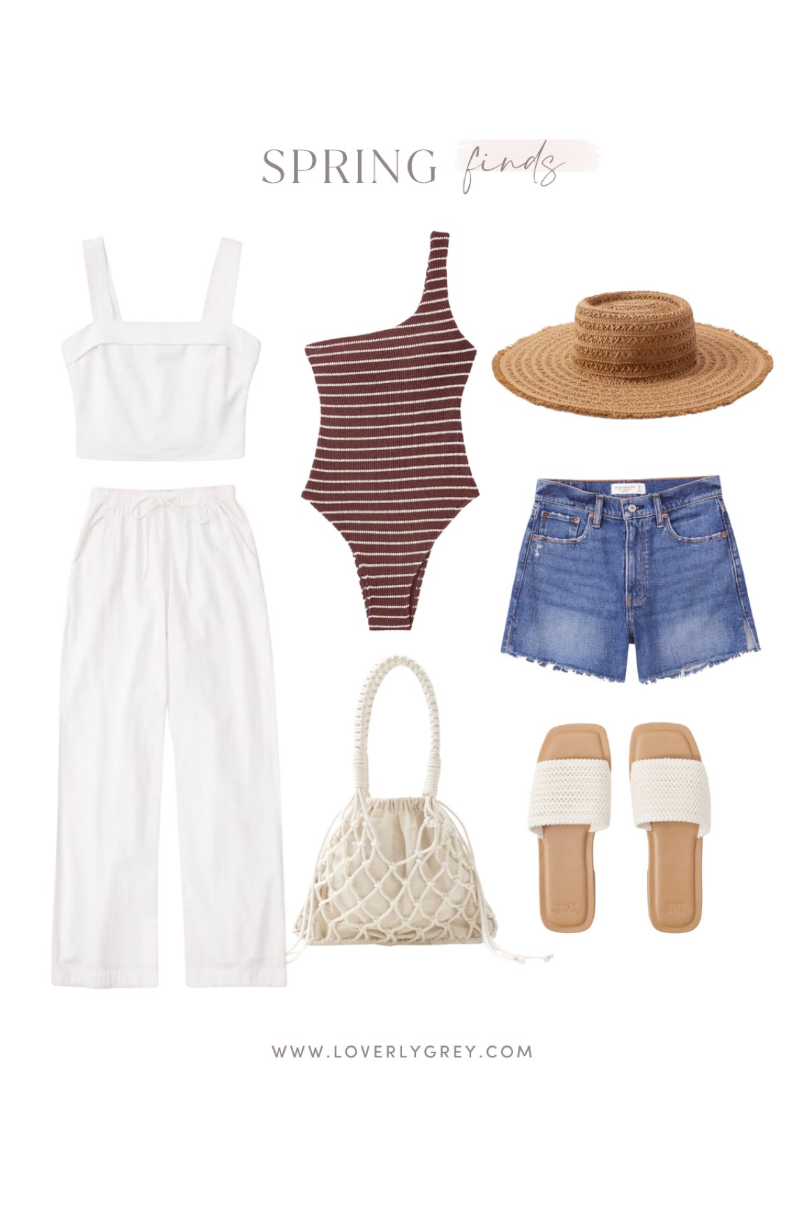 Abercrombie spring finds are currently 15% off! Loverly Grey wears an XS/25 in these pieces! 