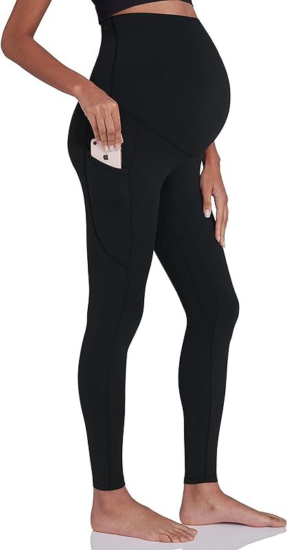 Enerful Women's Maternity Workout Leggings Over The Belly Pregnancy Active Wear Athletic Soft Yog... | Amazon (US)