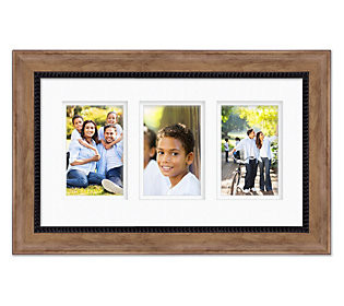 Courtside Market Carbon Oak Black 9x16 Frame, 3 -4x6 Photos | QVC
