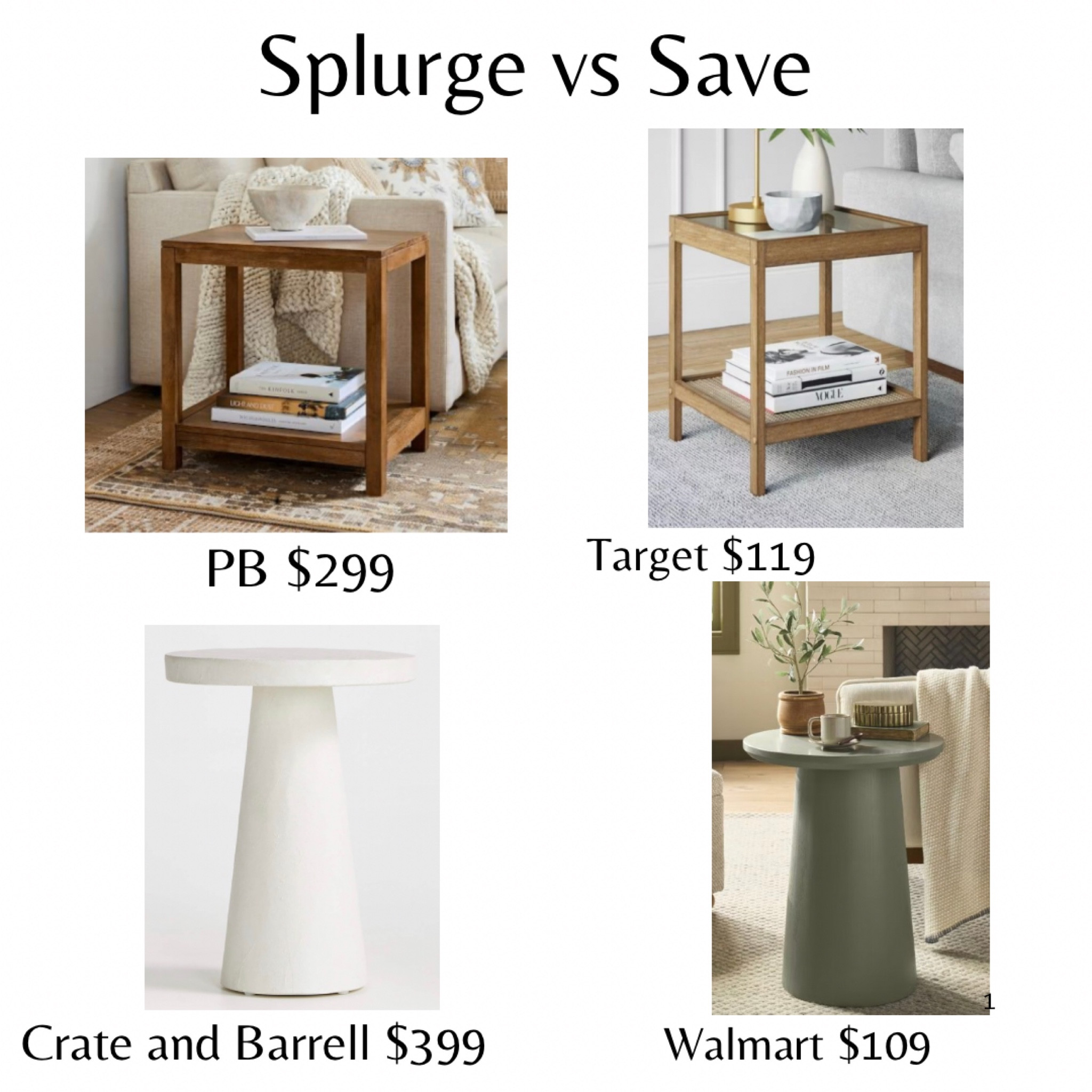 Designer looks for less!!!! #walmarthome #targethome #endtables #table #livingroom 

#LTKFamily #LTKHome