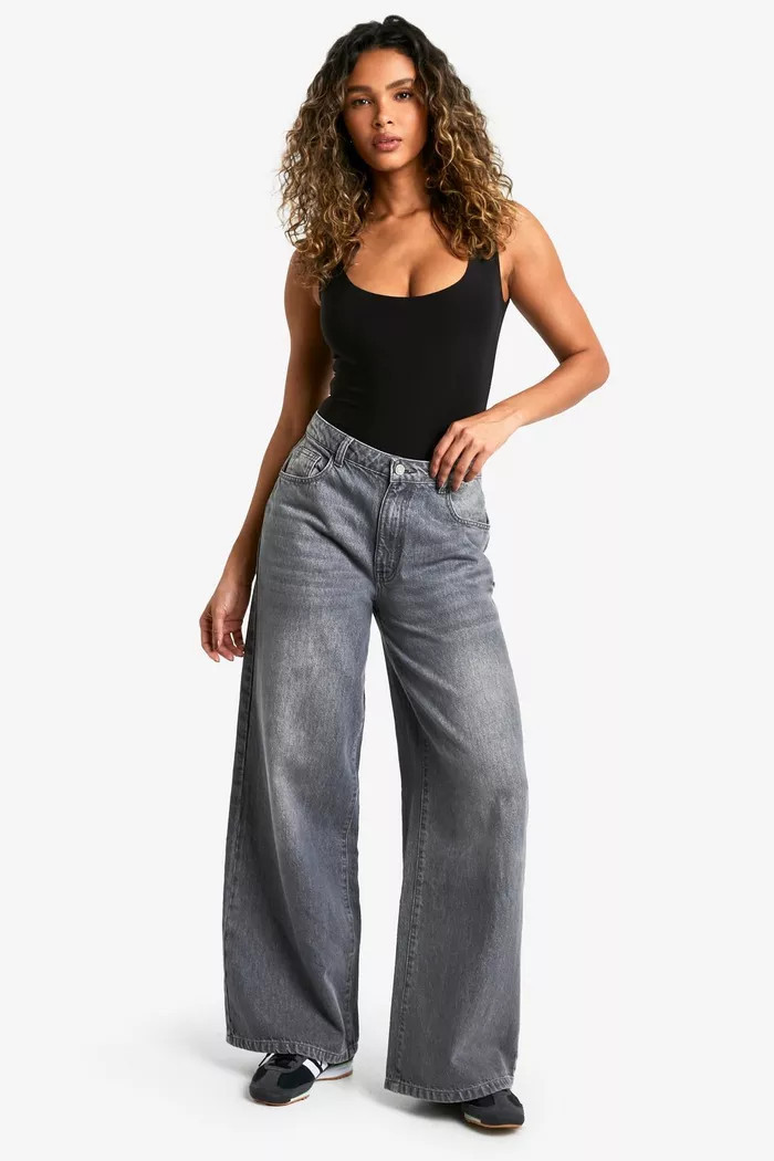 Double Layer Scoop Neck Bodysuit | Boohoo.com (UK & IE)