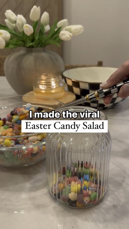 Easter candy salad // Yummy candy mixed together for a fun treat and perfect to serve it in a bunny ear jar!

#LTKfamily #LTKSeasonal #LTKVideo