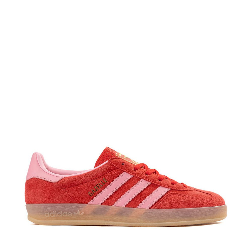 Womens adidas Gazelle Indoor Athletic Shoe - Better Scarlet / Light Pink / Gum | Journeys