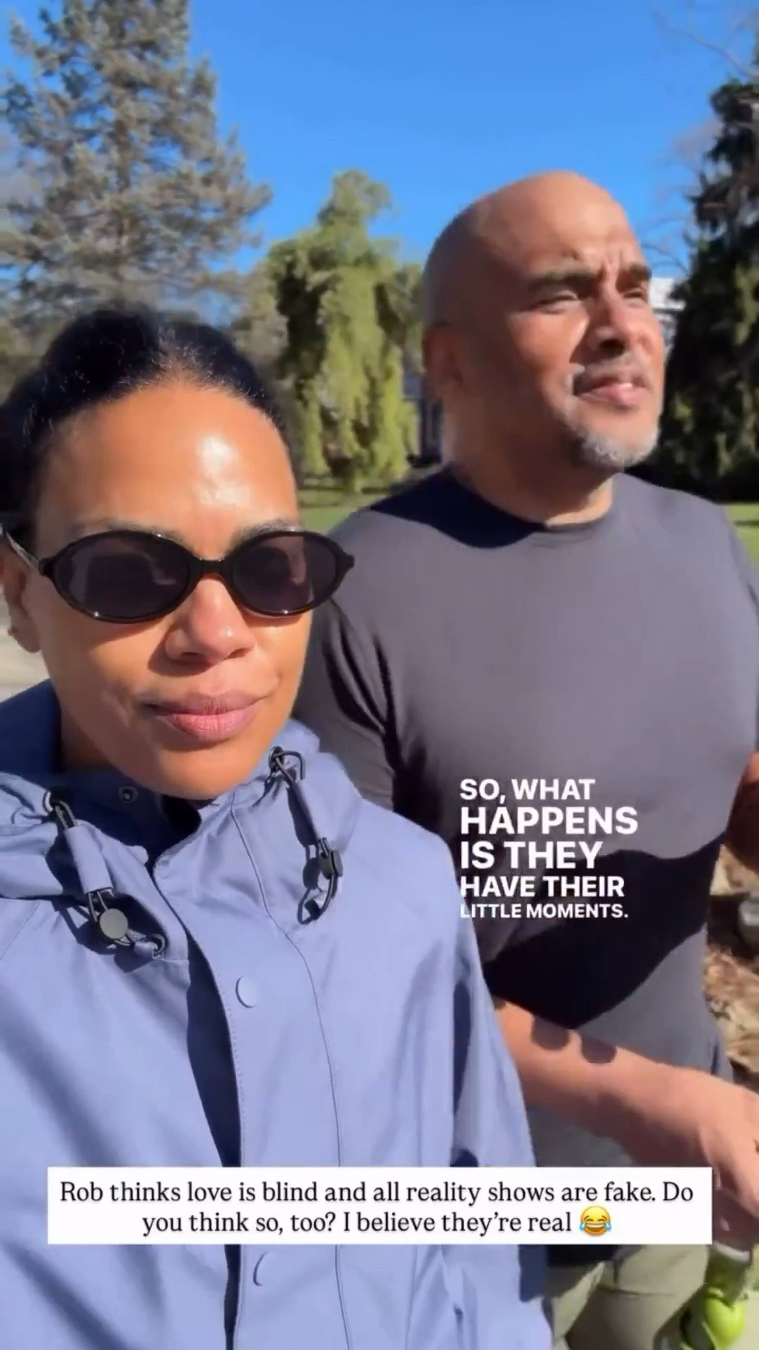 Rob and I on our morning walk discussing how excited Rob is for the Love is Blind reunion 😂 Did you get outside today?

#LTKstorytime #LTKActive #LTKvlog