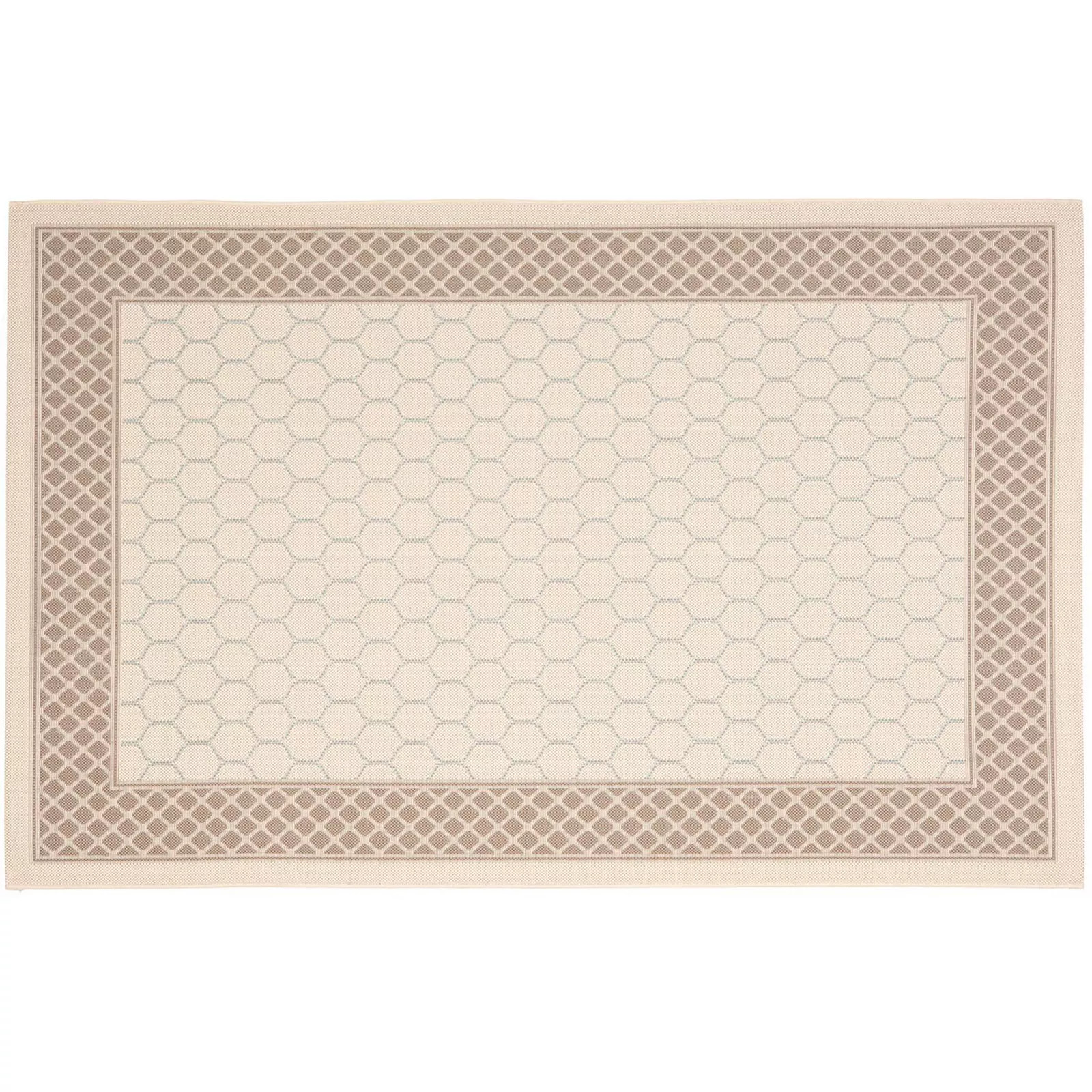 Safavieh Courtyard Trellis Border Indoor Outdoor Rug, Beig/Green, 5X7.5 Ft | Kohl's