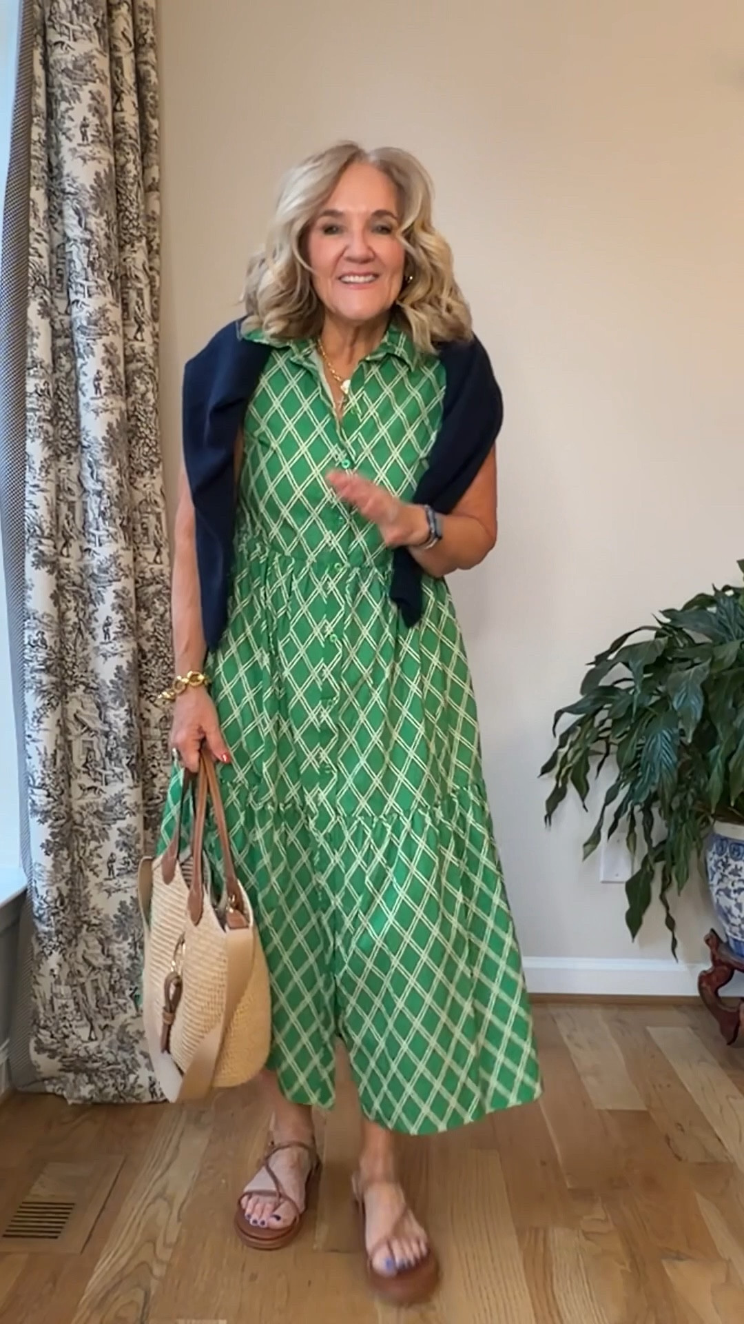 Dresses and one pants look! All super affordable. 
10% off the Eric javits bag code NANETTE

Regular size medium except the longer sleeveless dresses I’m in a small. Get reg size if busty. 
And embroidered beige I sized down to a small 
New gorgeous leather bag by quince! 
Red dress pictured in blue 
Neutral embroidered dress pictured in white/green 
Casual Mother’s Day dresses 

#LTKOver40 #LTKMothersDay

#LTKPetite #LTKWorkwear