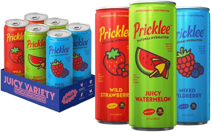 Pricklee Variety Pack - Wild Strawberry, Mixed Wildberry and Juicy Watermelon Drink Flavors - Nat... | Amazon (US)