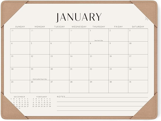 Jotsome Desk Calendar 2026 with Desktop Mat, Desk Pad Calendar From Now to December 2026 14x10.5 ... | Amazon (US)
