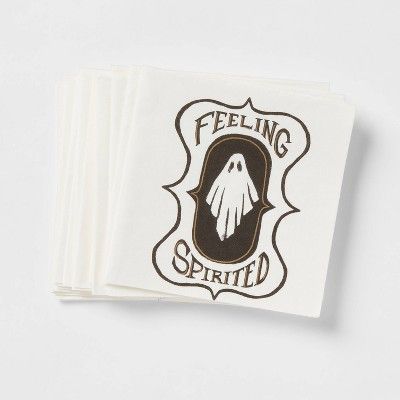 20ct Halloween Beverage Disposable Napkins 'Feeling Spirited' - Threshold™ | Target