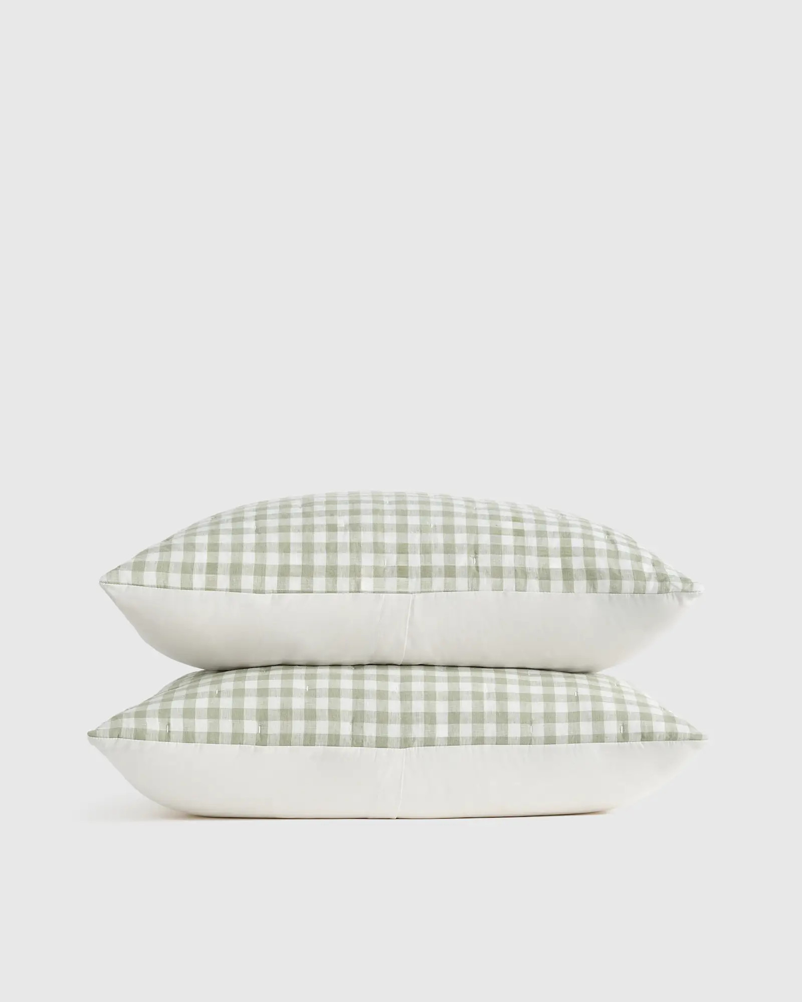 European Linen Patterned Quilted Sham Set | Quince