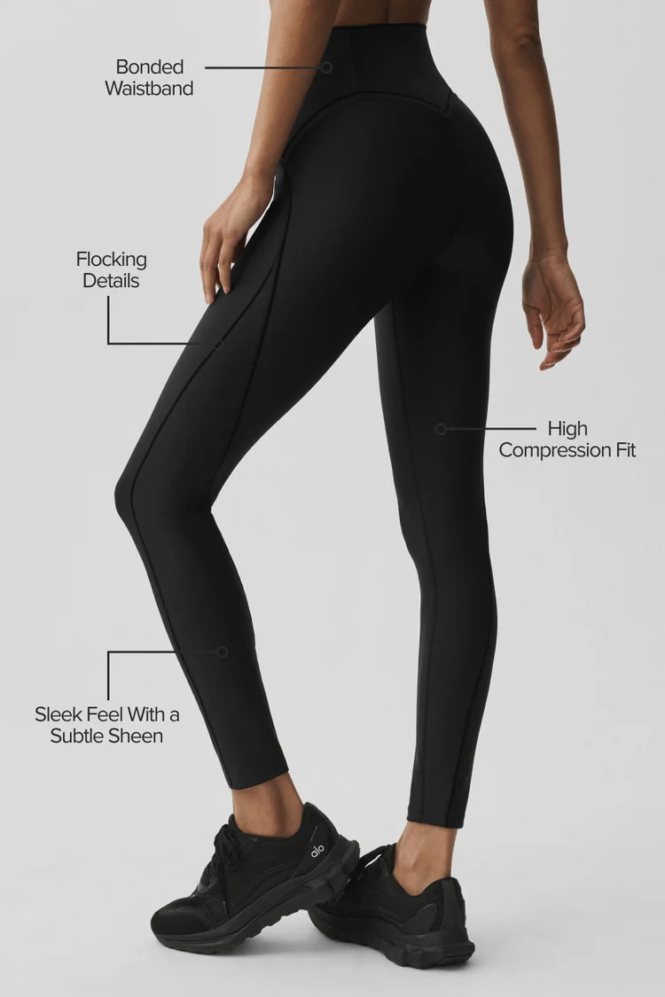 Airlift High-Waist Top-Notch Legging - Black | Alo Yoga