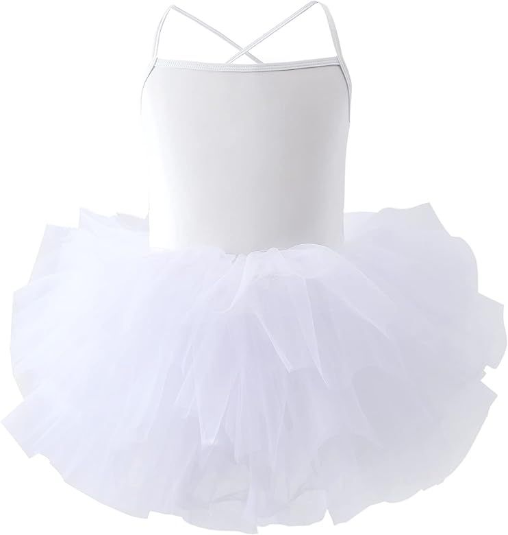 Toddler Girls Ballet Skirted Leotards Strap Tutu Dress Party Costumes for Dance 18Months to 7t | Amazon (US)