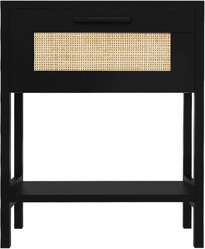 CREATIVELAND Nightstand,Bedside Small End Table with Drawer Oxford Rattan Sofa Side Entryway Home... | Amazon (US)