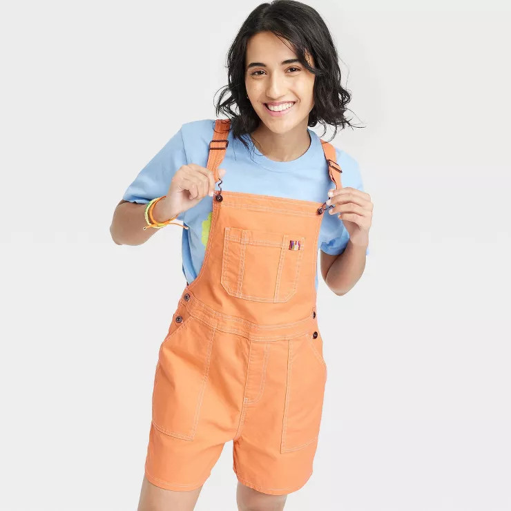 Pride Adult Shortalls - Orange | Target