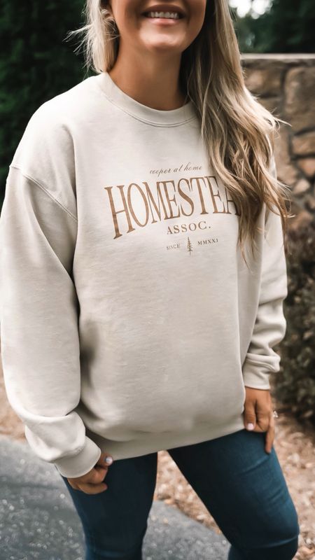 Living in this sweatshirt! Part-time homesteader extraordinaire here, growing gardens, wrangling chickens, baking bread, and schooling kiddos while also mastering the art of pickups, activities, OH and brewing a tiny human. 😅 This sweatshirt is working overtime! Join my homestead association - no experience required, just a love for comfy clothes and chaotic schedules! Sweatshirts ship at a flat rate. Shop the product link or head to cooperathome.com.

- Cristin

#LTKstyletip #LTKfindsunder100 #LTKSeasonal