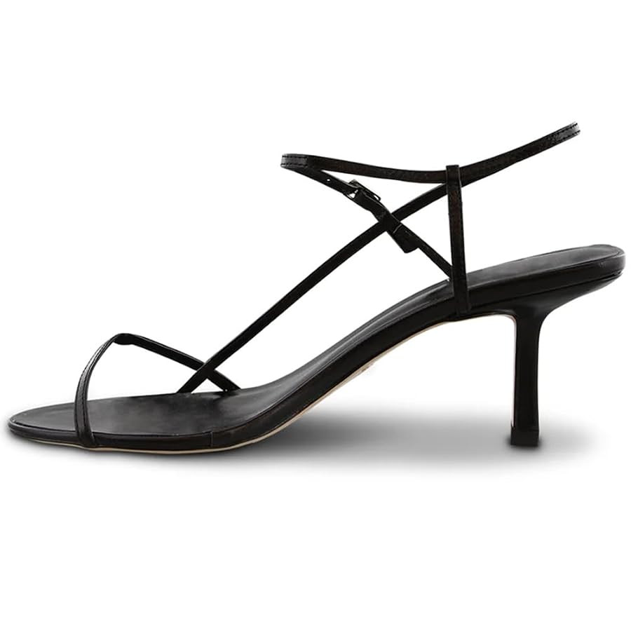 YIYA Women's Strappy Stiletto Kitten Heels Sandals Open Round Toe Ankle Strap Comfort Party Dress... | Amazon (US)
