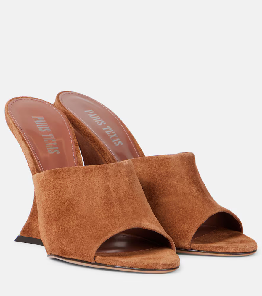 Paris Texas Nina suede wedge mules | Mytheresa (US/CA)