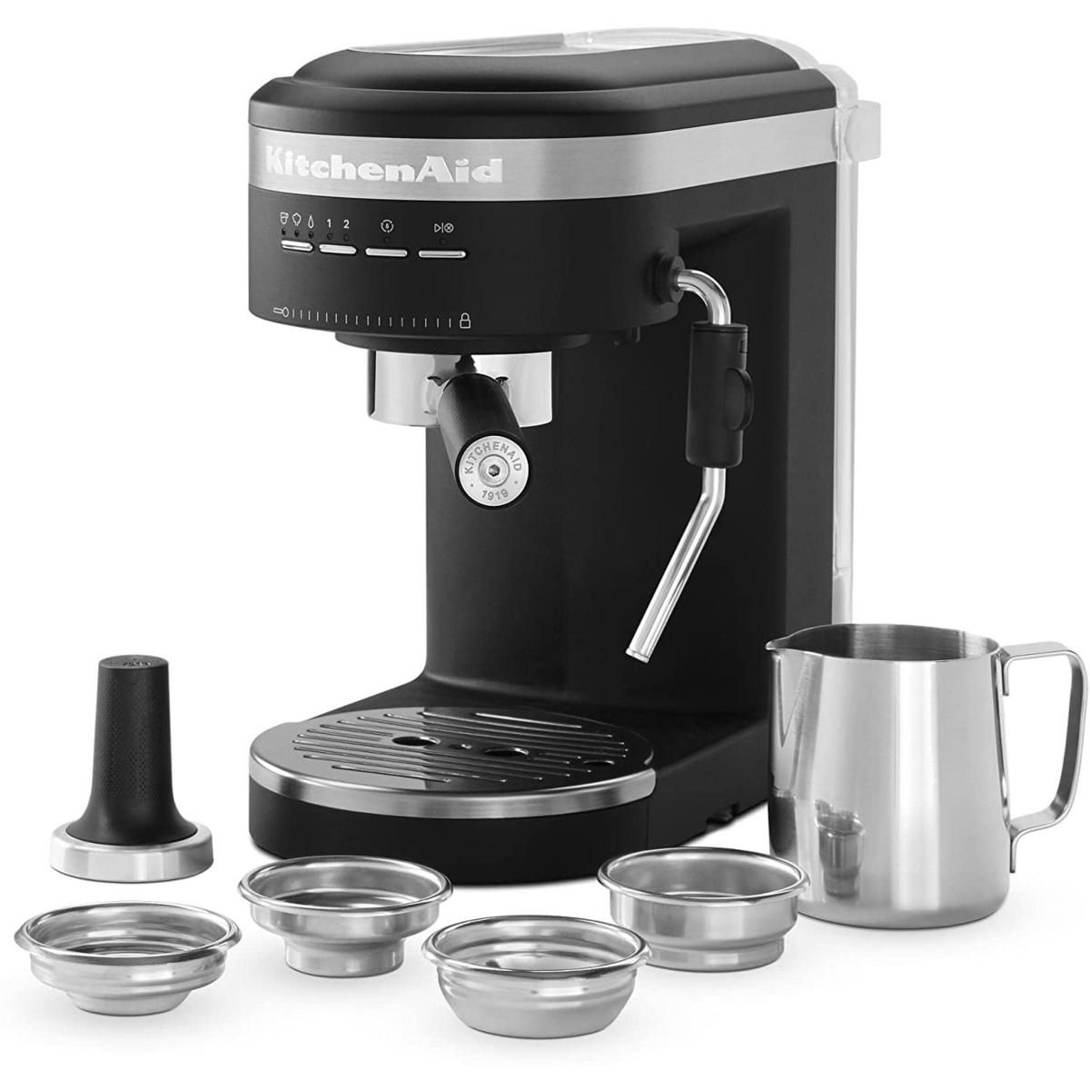 KitchenAid Semi Automatic Espresso Machine, Black Matte | HSN