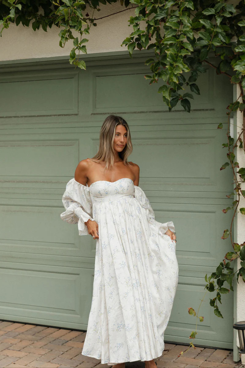 Dear Skye Floral Dress in Blue | Worth Collective