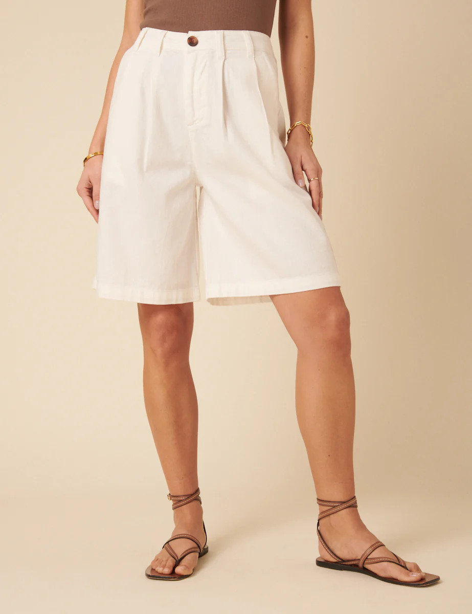 White Denim Ava Bermuda Shorts | Nobody's Child