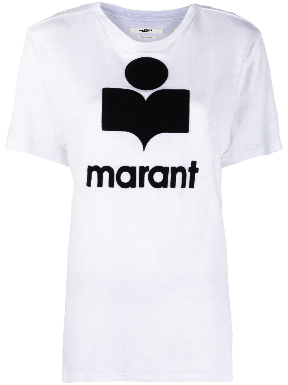 logo-print linen T-shirt | Farfetch Global