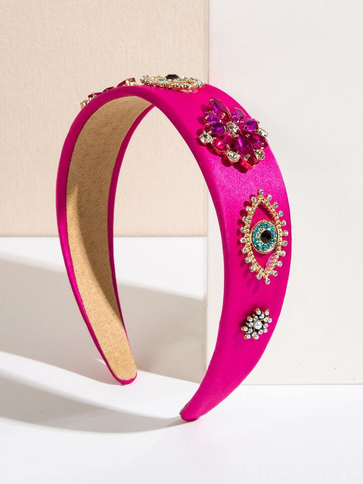 1pc Vintage Rode Hoofdband Met Kralen & Parel Decoratie Royal Christmas | SHEIN