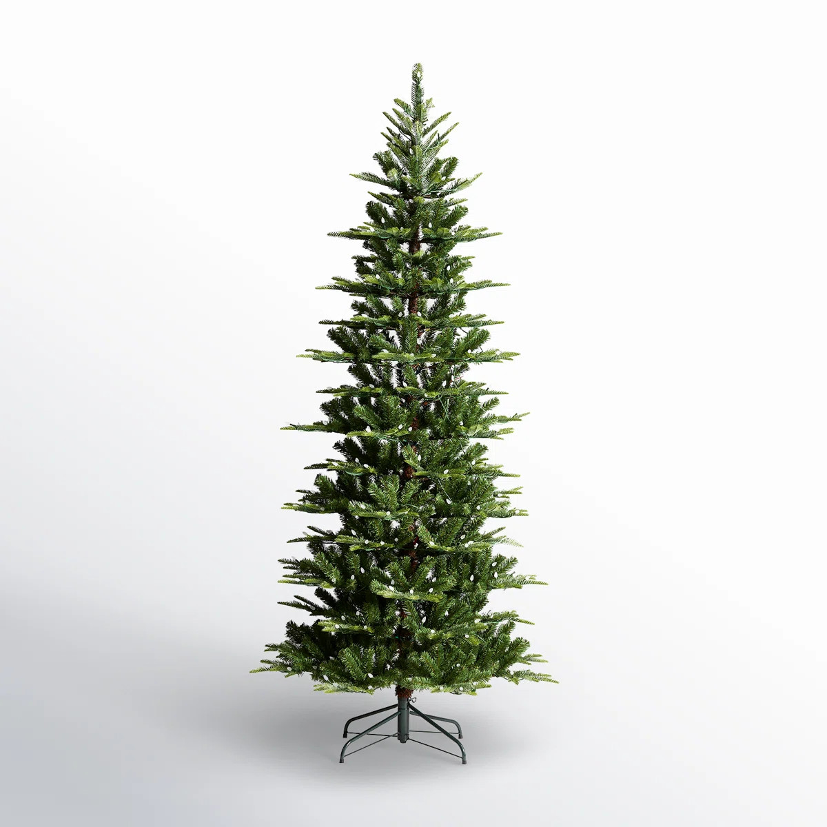 Pre-Lit Green Slim Fir Artificial Christmas Tree with Strawberry Lights | Wayfair North America