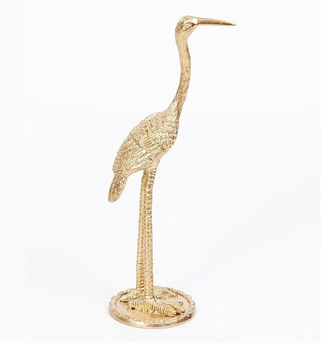 Gold Crane Ring Holder Jewelry Stand, Metal Animal Figurine Display, Decorative Animal Ornamental... | Amazon (US)