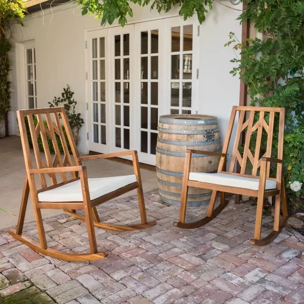 Himrod  Double Rocking Chair (Set of 2) | Wayfair North America