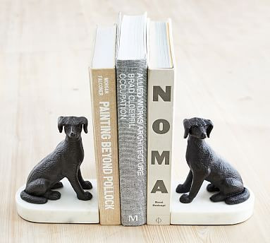 Bronze Dog Book Ends - Set of 2 | Pottery Barn (US)