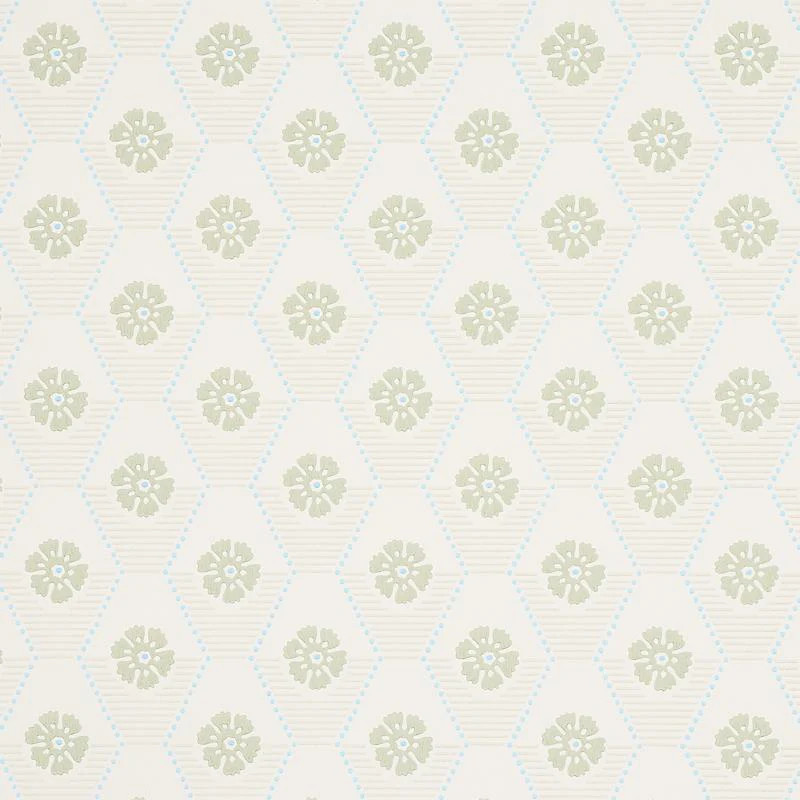 Schumacher Hive Bloom Sage Wallpaper | DecoratorsBest