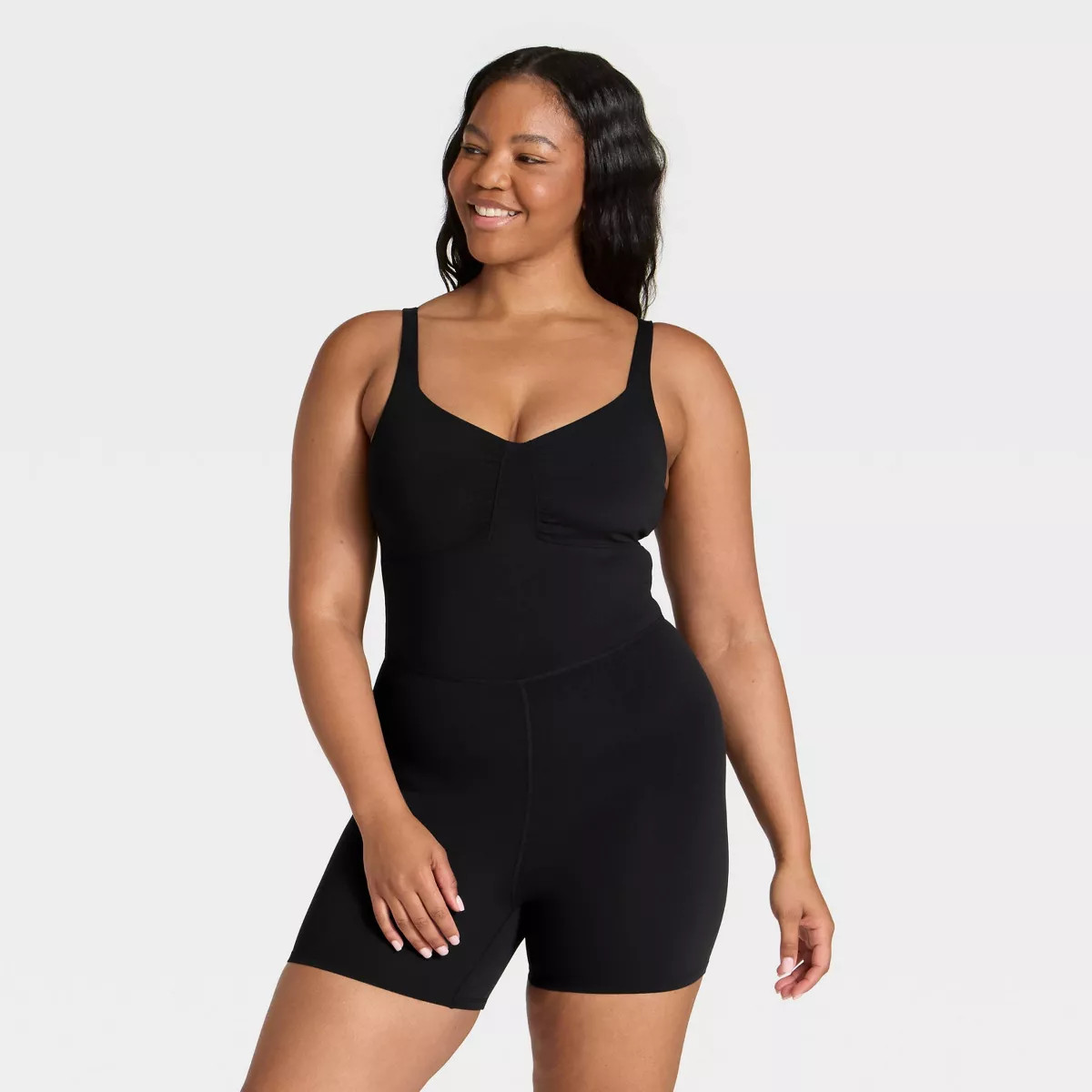 Women's Everyday Soft Short Bodysuit - All In Motion™ Black L | Target