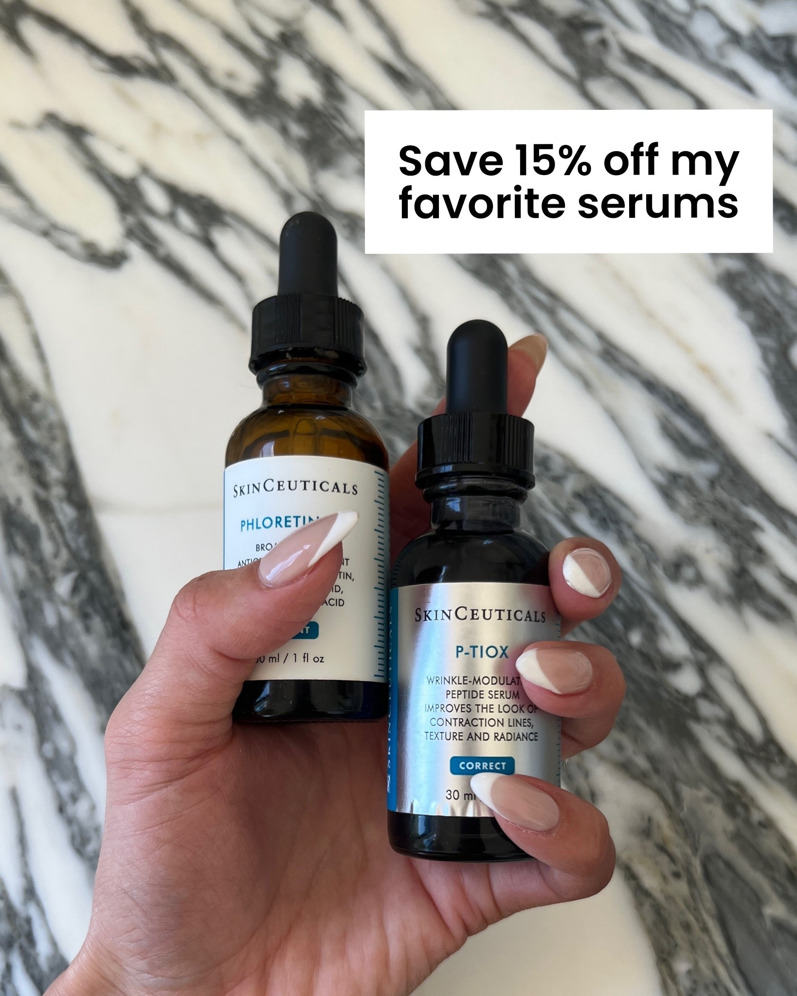 Skinceuticals sale 
Save 15% off the serums I swear by
Use code SKIN15

#LTKOver40 #LTKBeauty #LTKSaleAlert