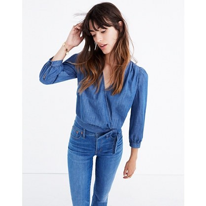 Denim Wrap Top | Madewell