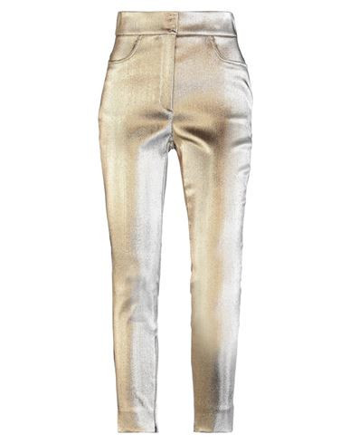 Dolce & gabbana Woman Pants Gold Size 4 Cotton, Polyamide, Polyester, Elastane, Cow leather | YOOX (US)