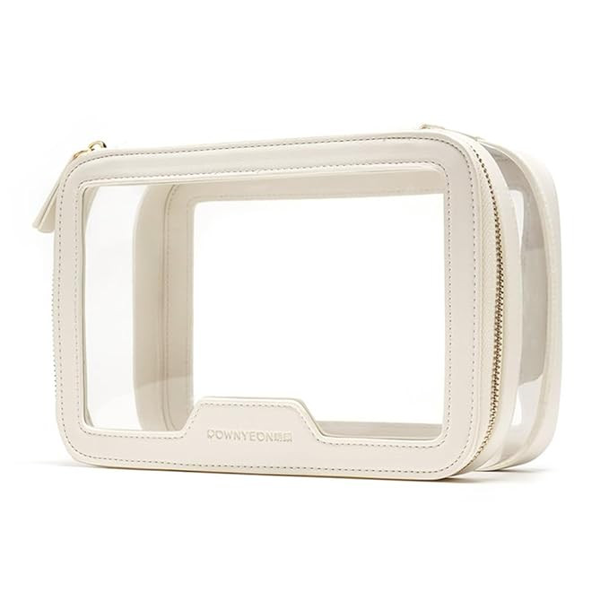 Rownyeon Clear Makeup Case Toiletry Bag Multipurpose Travel Makeup Train Case Portable Cosmetic O... | Amazon (US)