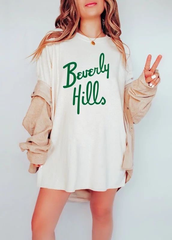 Beverly Hills Cursive Graphic Tee - Walmart.com | Walmart (US)