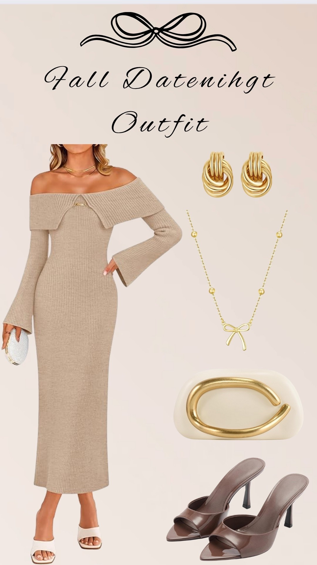 Cozy and cute fall date night outfit! 

I paired this beautiful beige maxi sweater dress with chocolate brown heels, a gorgeous ivory clutch with gold hardware, and gold jewelry to tie it altogether! ✨

Holiday outfit ideas, Thanksgiving outfit ideas, fall outfit ideas

#LTKSeasonal #LTKHoliday #LTKootd