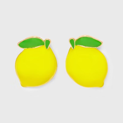 Lemon Stud Earrings - A New Day™ Yellow | Target