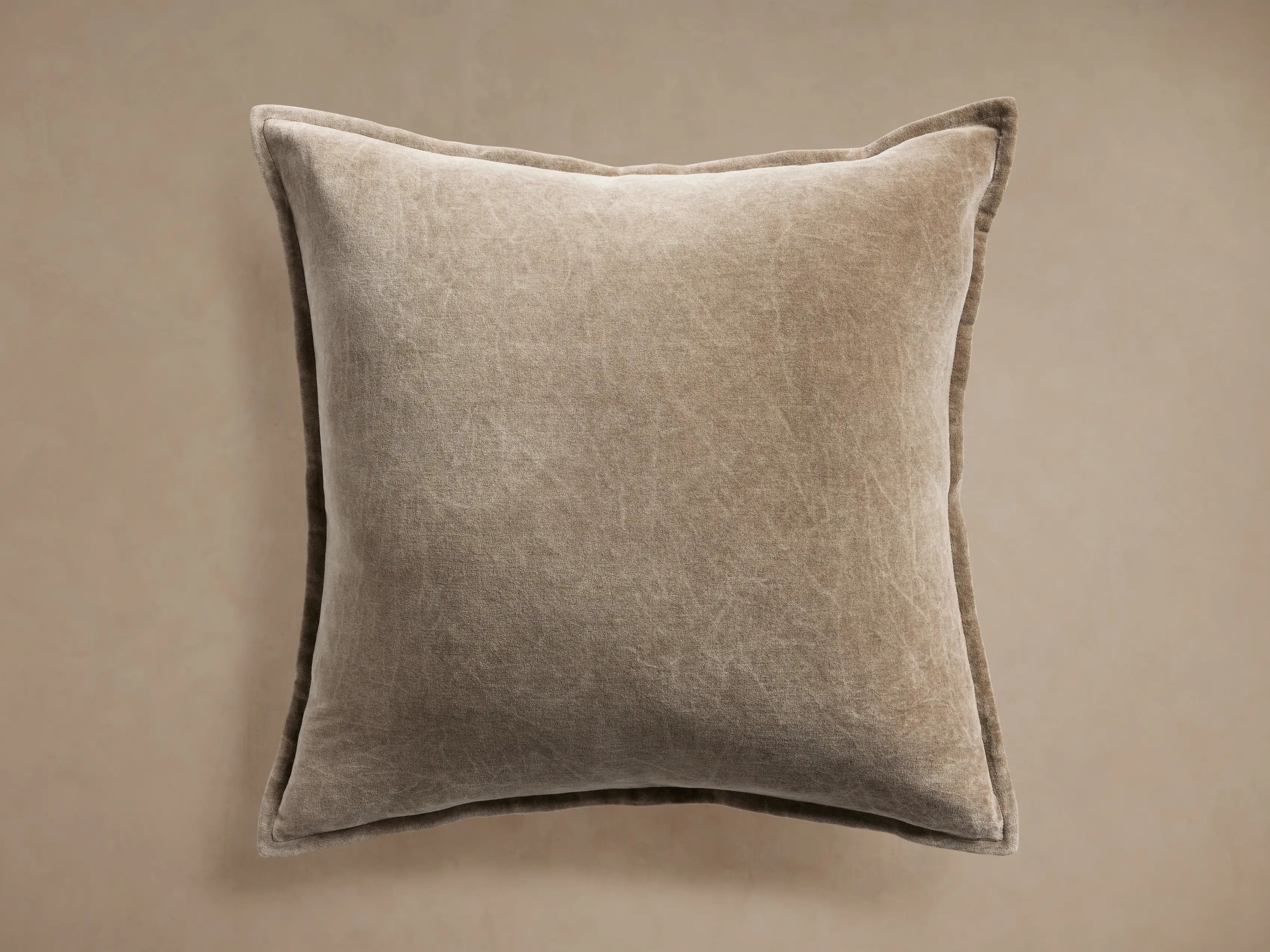 Stone Washed Velvet Square Pillow Cover | Arhaus