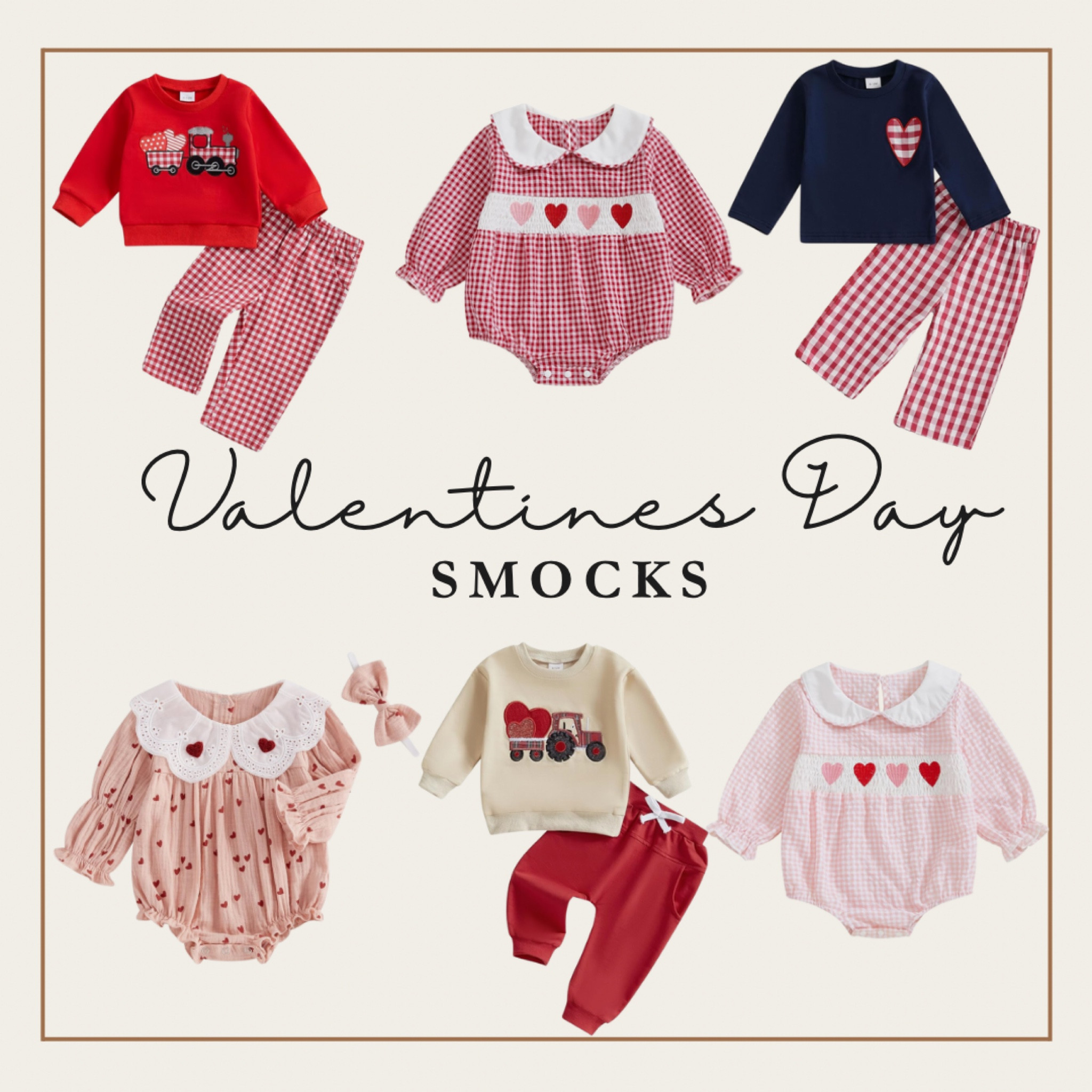 Love a cute smock for your littles? Here are some Valentine’s Day options.

#LTKKids #LTKMostLoved #LTKBaby