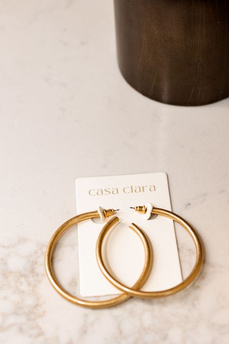 Classic pair of gold hoops are always the perfect accessory!!

#LTKFindsUnder100 #LTKStyleTip