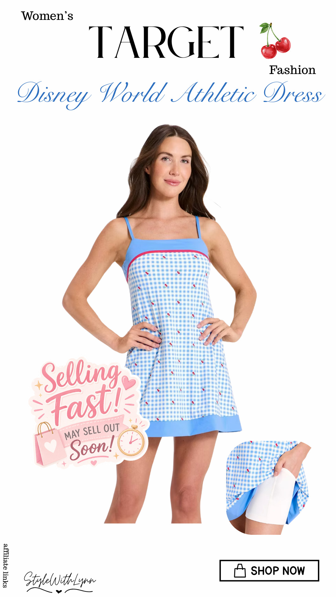 ✨ This might just be your new favorite Disney park dress! 💙🍒 This adorable Target athletic dress is giving all the sweet summer vibes with its blue gingham print, built-in shorts, and comfy, breathable fit that's perfect for long Disney days. Whether you're rope dropping Magic Kingdom, grabbing snacks around EPCOT, or heading to a character breakfast, this look is as cute as it is practical.

💕 Selling fast and expected to sell out, so if you've been thinking about adding it to your Disney wardrobe, now's the time! 

Would you wear this to Disney World? Let me know in the comments! ✨

#TargetStyle #TargetFashion #TargetFinds #DisneyWorldOutfit #DisneyStyle #DisneyOutfitInspiration #DisneyFashion #MagicKingdomStyle #EpcotStyle #DisneyParksStyle #AthleticDress #GinghamDress #SummerStyle #ThemeParkOutfit #ParkBound #DisneyMomStyle #TravelStyle #OOTD #DisneyBound 

 #LTKootd #LTKmomlife #LTKTravel